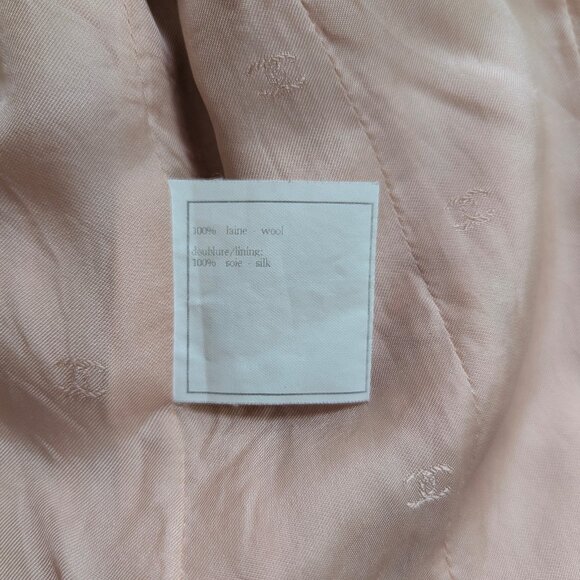 CHANEL Vintage Pink Wool Double Breasted Jacket 97P Spring 1997 FR40 S M 6 8 - Picture 16 of 16